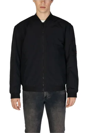 HUGO BOSS Homme, Vestes, Noir, Taille: M Blouson bomber hydrofuge avec badge logo