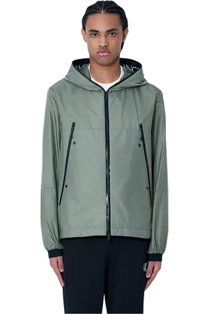 Moncler Homme, Vestes, Vert, Taille: 2XL Veste à capuche avec motif logo