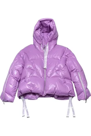 Khrisjoy Femme, Vestes, Violet, Taille: 36 FR Doudoune à Capuche