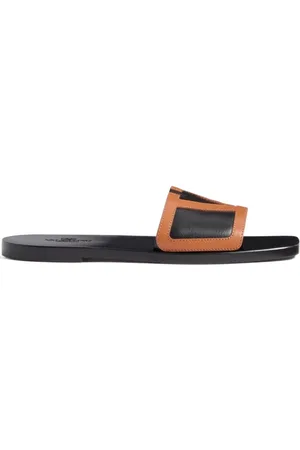 VALENTINO GARAVANI Homme, Chaussures, Noir, Taille: 41 EU Sandales en cuir Superstar Slides