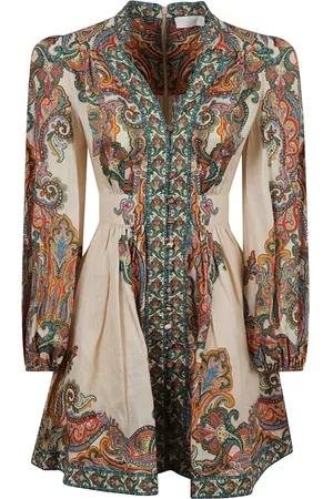 ZIMMERMANN Femme, Robes, Multicolore, Taille: 38 FR Ottie Plunge Mini Dress