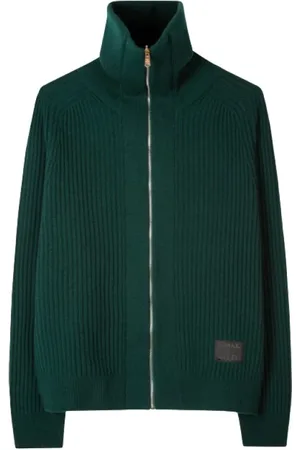 Paul Smith Homme, Pulls, Vert, Taille: S Cardigan Zippé en Laine Verte