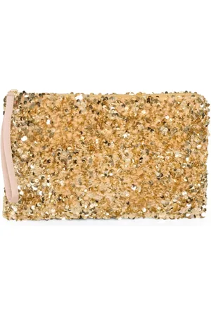 Part Two Femme, Sacs, Jaune, Taille: ONE Size Sac à Sequins Dorés