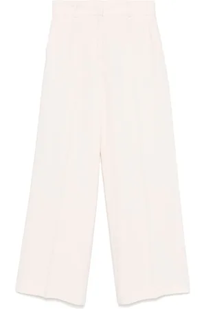 Msgm Femme, Pantalons, Blanc, Taille: 40 FR Pantalon Blanc avec Fermeture Cachée