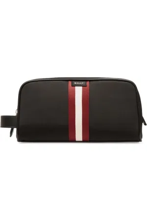 Bally Homme, Sacs, Noir, Taille: ONE Size Sac à bandoulière noir avec détails à rayures