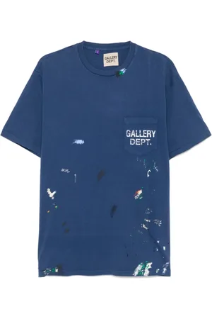 GALLERY DEPT. Homme, Tops, Bleu, Taille: M T-shirt Col Rond Poche Bleu Marine
