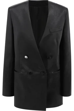 Serafini Femme, Vestes, Noir, Taille: 36 FR Veste Blazer Noire Croisée