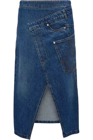 J.W.Anderson Femme, Jupes, Bleu, Taille: 38 FR Jupe Midi Torsadée