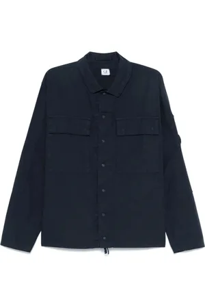 C.P. Company Homme, Chemises, Bleu, Taille: XL Chemise Bleu Marine à Pressions