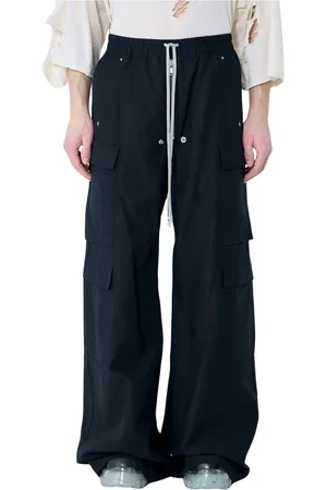 Rick Owens Homme, Pantalons, Noir, Taille: M Pantalon Cargo Jumbo Belas Léger Cordon