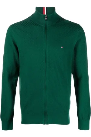 Tommy Hilfiger Homme, Pulls, Vert, Taille: S Cross Structure Zip Through