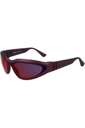 Karl Lagerfeld Unisex, Accessoires, Rouge, Taille: ONE Size Lunettes de soleil rouges injectées
