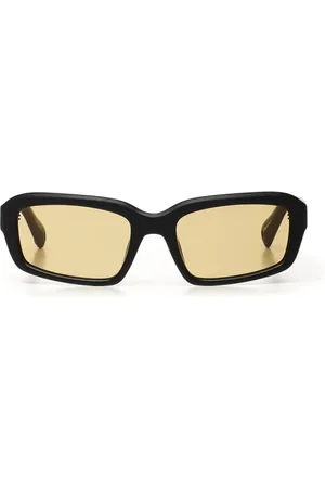 Jacquemus Unisex, Accessoires, Noir, Taille: ONE Size Lunettes de soleil à protection UV avec verres jaunes