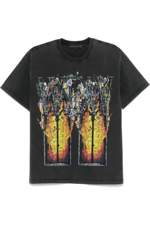 Who Decides War Homme, Tops, Noir, Taille: S T-shirt Col Rond Imprimé Graphique