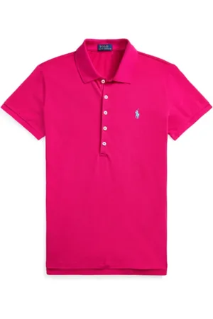 Ralph Lauren Femme, Tops, Rose, Taille: 36 FR Polo Julie Slim Fit à Manches Courtes
