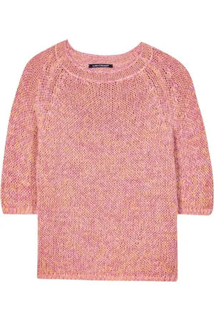 Luisa Cerano Femme, Pulls, Rose, Taille: 40 FR Pull Coloré en Fil de Ruban