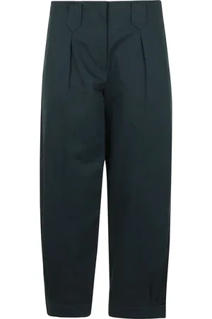 Kenzo Femme, Pantalons, Vert, Taille: 38 FR Pantalon Carotte en Viscose et Coton