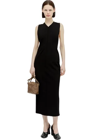 Khaite Femme, Robes, Noir, Taille: 40 FR Robe Moulante à Col en V et Dos Nu