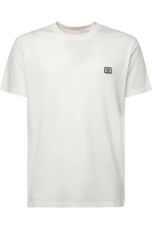 VALENTINO GARAVANI Homme, Tops, Blanc, Taille: L T-Shirt avec Patch VLogo