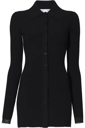 Proenza Schouler Femme, Pulls, Noir, Taille: 42 FR Cardigan en maille côtelée
