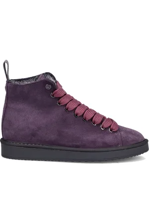 Panchic Femme, Chaussures, Violet, Taille: 37 EU Bottines à lacets roses en daim violet