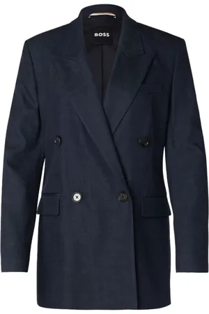 HUGO BOSS Femme, Vestes, Bleu, Taille: 36 FR Blazer en Denim Tailleur