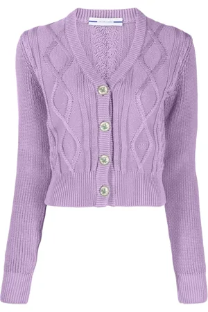 Jacob Cohen Femme, Pulls, Violet, Taille: 38 FR Gilet Douillet en Coton