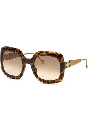 Philipp Plein Femme, Accessoires, Brun, Taille: ONE Size Lunettes de soleil marron en acétate