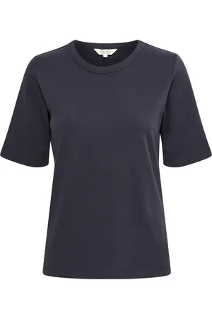 Part Two Femme, Tops, Noir, Taille: 44 FR T-shirt Classique en Coton - Ciel Nocturne