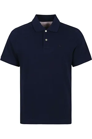 VALENTINO GARAVANI Homme, Tops, Bleu, Taille: S Polo en Piqué de Coton