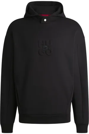 HUGO BOSS Homme, Sweatshirts et sweats à capuche, Noir, Taille: L Sweat à Capuche Logo Stack