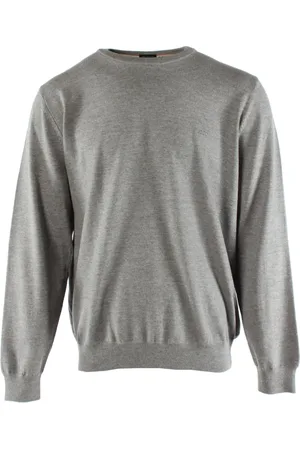 HUGO BOSS Homme, Pulls, Gris, Taille: S Pull en maille à col rond