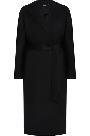 Kiton Femme, Manteaux, Noir, Taille: 38 FR Manteau Élégant en Double Cachemire