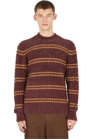 Jacquemus Homme, Pulls, Brun, Taille: S Pull en maille rayé