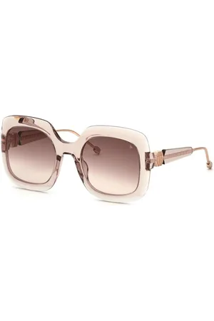 Philipp Plein Femme, Accessoires, , Taille: ONE Size Lunettes de soleil beiges en acétate