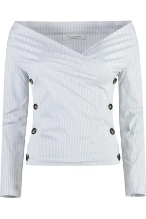 Serafini Femme, Tops, Bleu, Taille: 40 FR Chemisier Crêpe