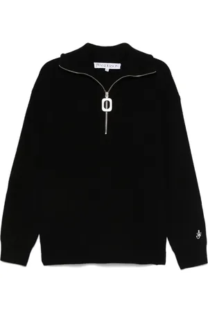 J.W.Anderson Homme, Pulls, Noir, Taille: L Pull avec Demi-Zip