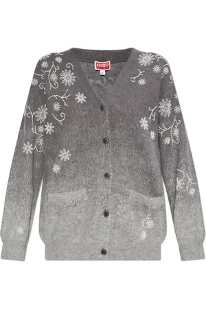 Kenzo Femme, Pulls, Gris, Taille: 36 FR Cardigan à perles