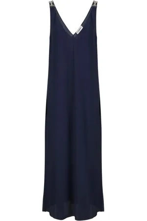 Iceberg Femme, Robes, Bleu, Taille: 42 FR Robe Bleu en Crêpe de Chine