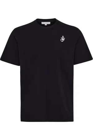 J.W.Anderson Homme, Tops, Noir, Taille: S T-shirt Ancre Brodé