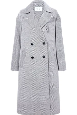 Proenza Schouler Femme, Manteaux, Gris, Taille: 40 FR Ronan Coat en Twill Doux