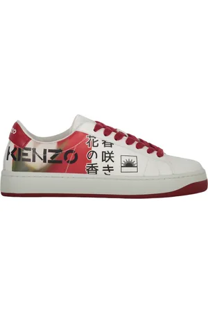 Kenzo Femme, Chaussures, Multicolore, Taille: 36 EU Baskets en cuir avec détail logo