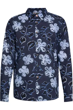 Paul Smith Homme, Chemises, Bleu, Taille: M Chemise Bleue à Imprimé Floral