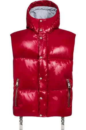 Khrisjoy Femme, Vestes, Rouge, Taille: 40 FR Veste rouge matelassée à capuche