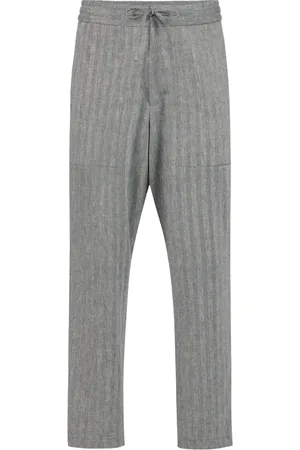 Iceberg Homme, Pantalons, Gris, Taille: L Pantalon Cargo Coupe Ajustée Stretch à Chevrons