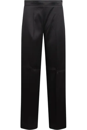 Jil Sander Femme, Pantalons, Noir, Taille: 36 FR Pantalon Relax Coupe Décontractée en Twill de Soie