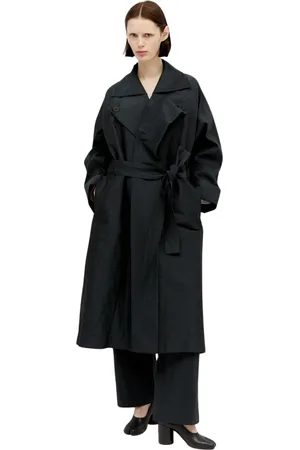Issey Miyake Femme, Manteaux, Noir, Taille: 38 FR Manteau Membrane Structuré
