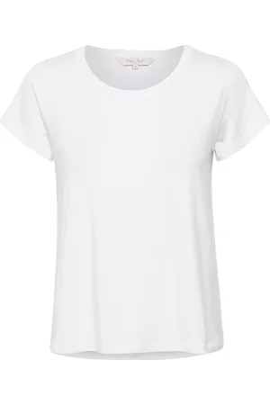 Part Two Femme, Tops, Blanc, Taille: 42 FR T-shirt Rata Stretch en Modal
