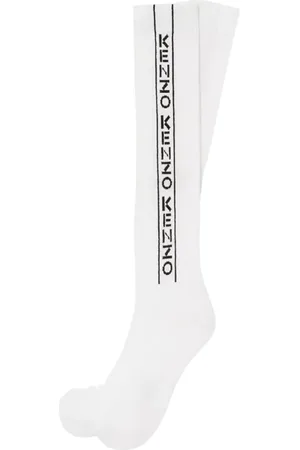 Kenzo Unisex, Sous-vêtements, Blanc, Taille: S Chaussettes Hautes