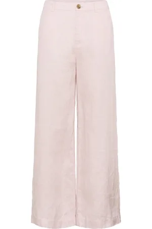Part Two Femme, Pantalons, Rose, Taille: 40 FR Pantalon Large en Lin
